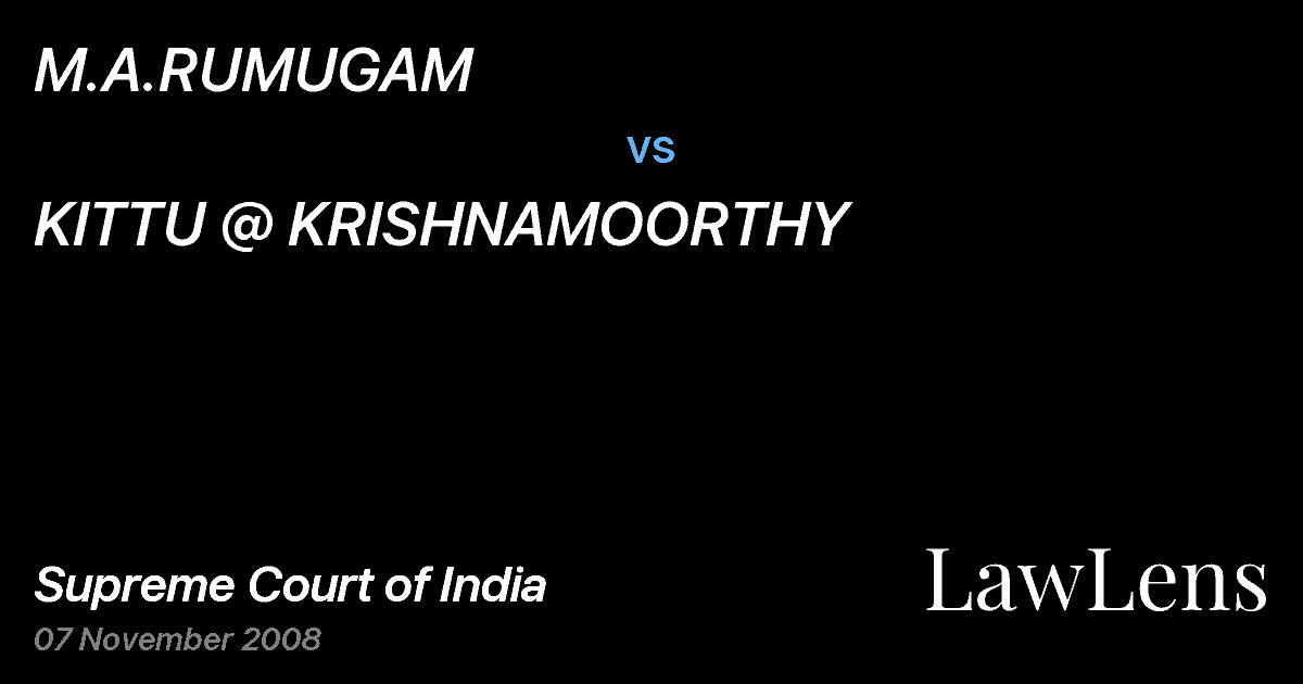 Preview image for M.A.RUMUGAM vs. KITTU @ KRISHNAMOORTHY