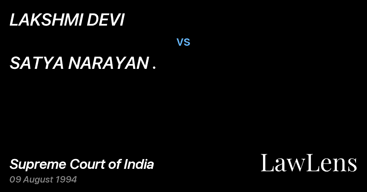 Preview image for LAKSHMI DEVI vs. SATYA NARAYAN .
