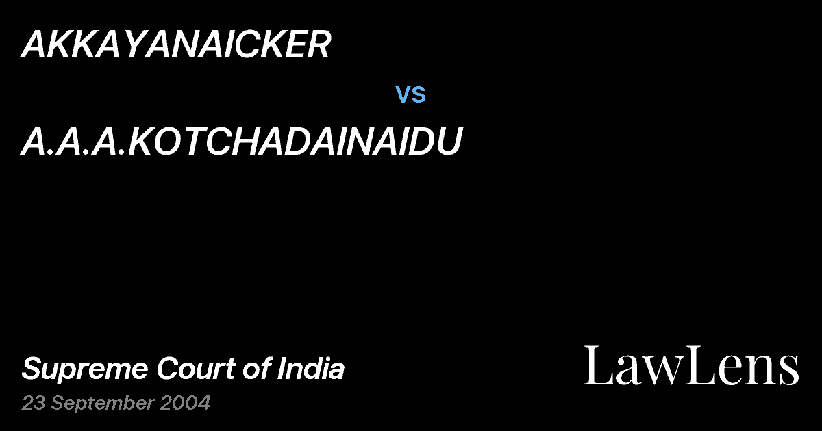 Preview image for AKKAYANAICKER vs. A.A.A.KOTCHADAINAIDU
