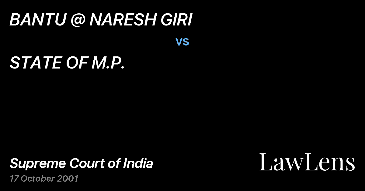 Preview image for BANTU @ NARESH GIRI vs. STATE OF M.P.