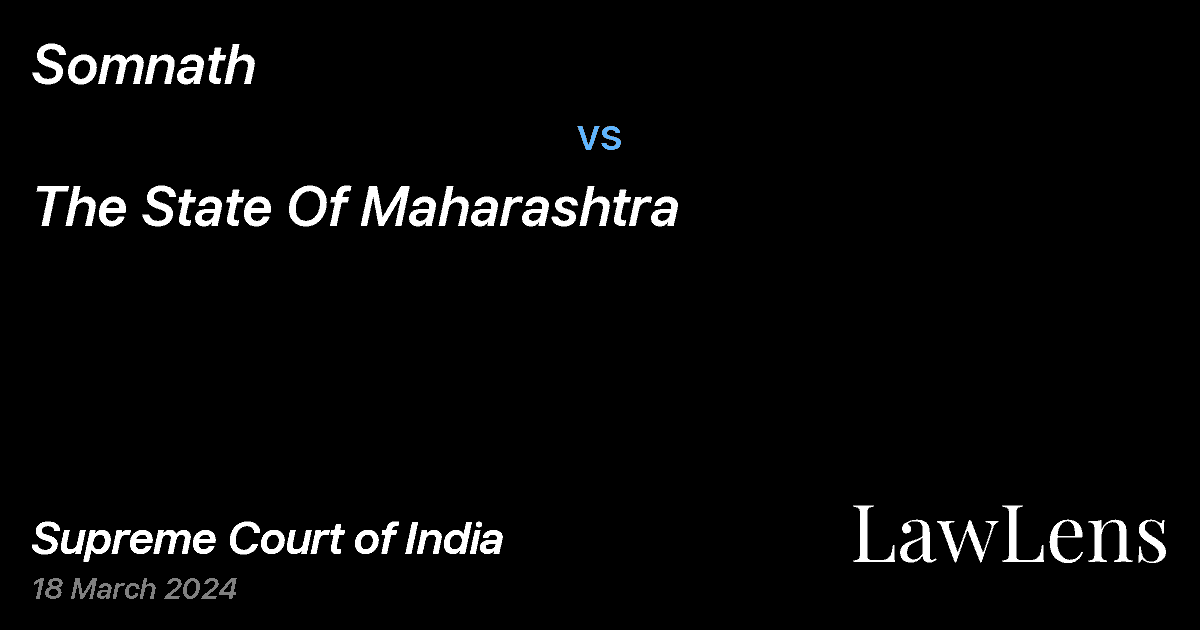 Preview image for Somnath vs. The State Of Maharashtra