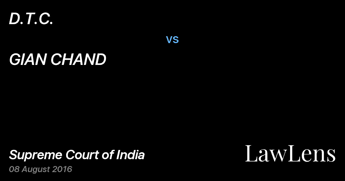 Preview image for D.T.C. vs. GIAN CHAND