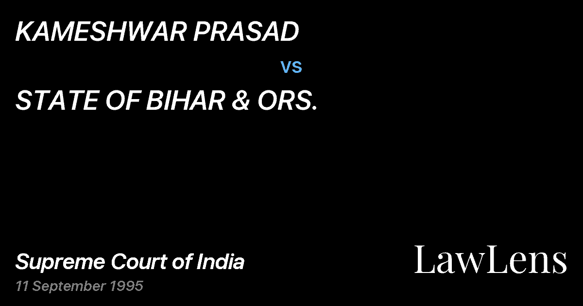 Preview image for KAMESHWAR PRASAD vs. STATE OF BIHAR & ORS.