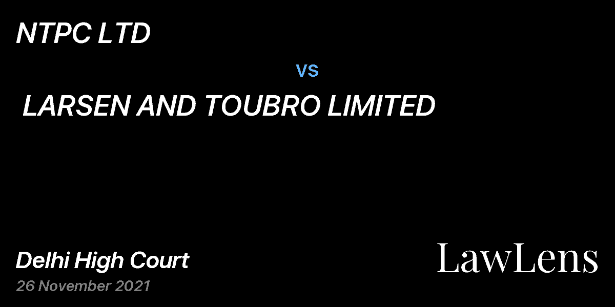 Preview image for NTPC LTD vs. LARSEN AND TOUBRO LIMITED