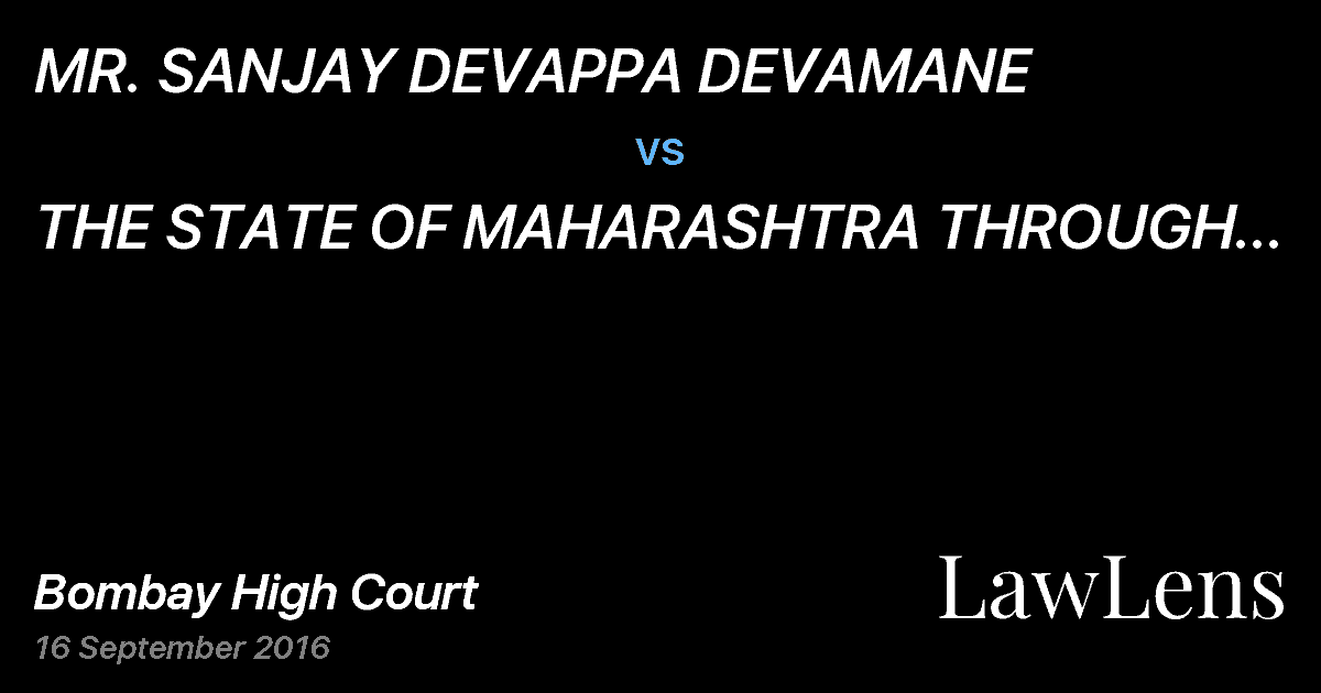 Preview image for MR. SANJAY DEVAPPA DEVAMANE  vs.  THE STATE OF MAHARASHTRA THROUGH THE SECRETARY, LAW AND JUDICIARY DEPT. AND ORS.