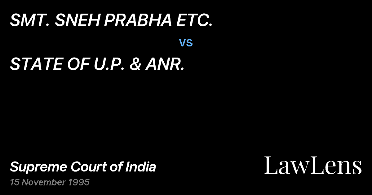 Preview image for SMT. SNEH PRABHA ETC. vs. STATE OF U.P. & ANR.
