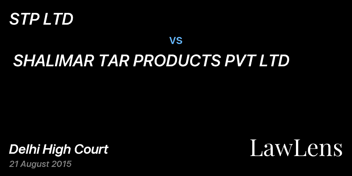 Preview image for STP LTD  vs.  SHALIMAR TAR PRODUCTS PVT LTD