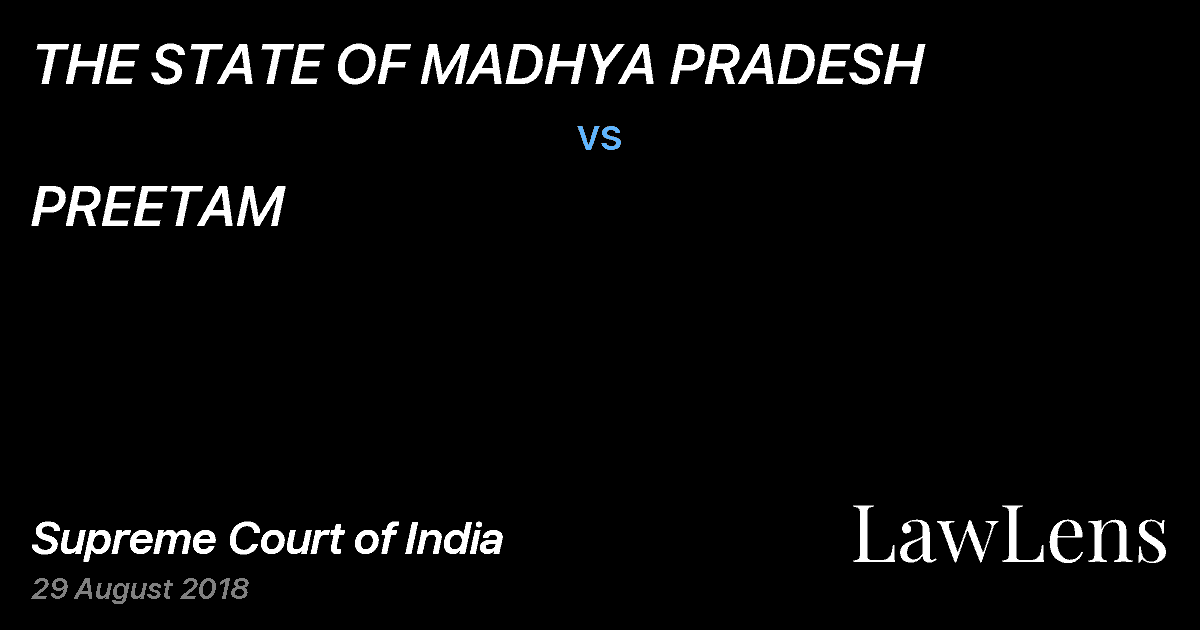 Preview image for THE STATE OF MADHYA PRADESH vs. PREETAM