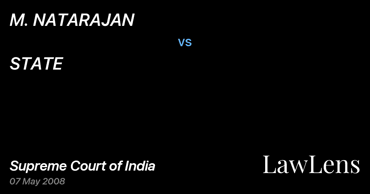 Preview image for M. NATARAJAN vs. STATE