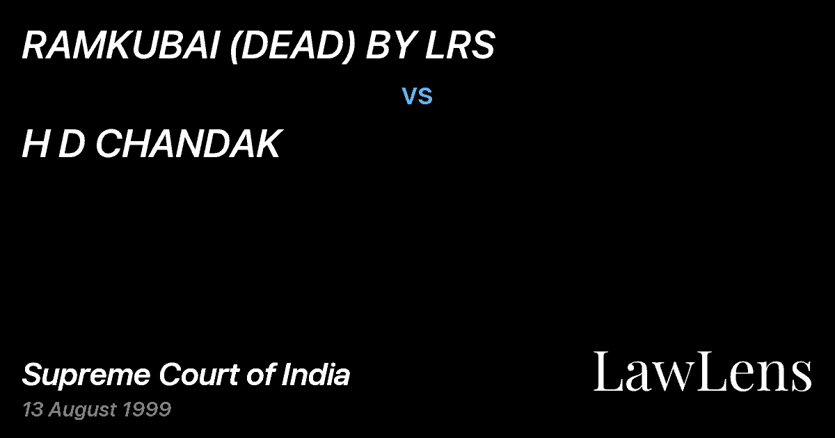 Preview image for RAMKUBAI (DEAD) BY LRS vs. H D CHANDAK