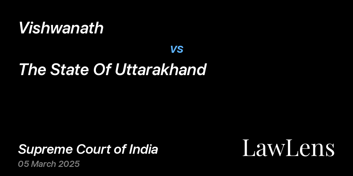 Preview image for Vishwanath vs. The State Of Uttarakhand