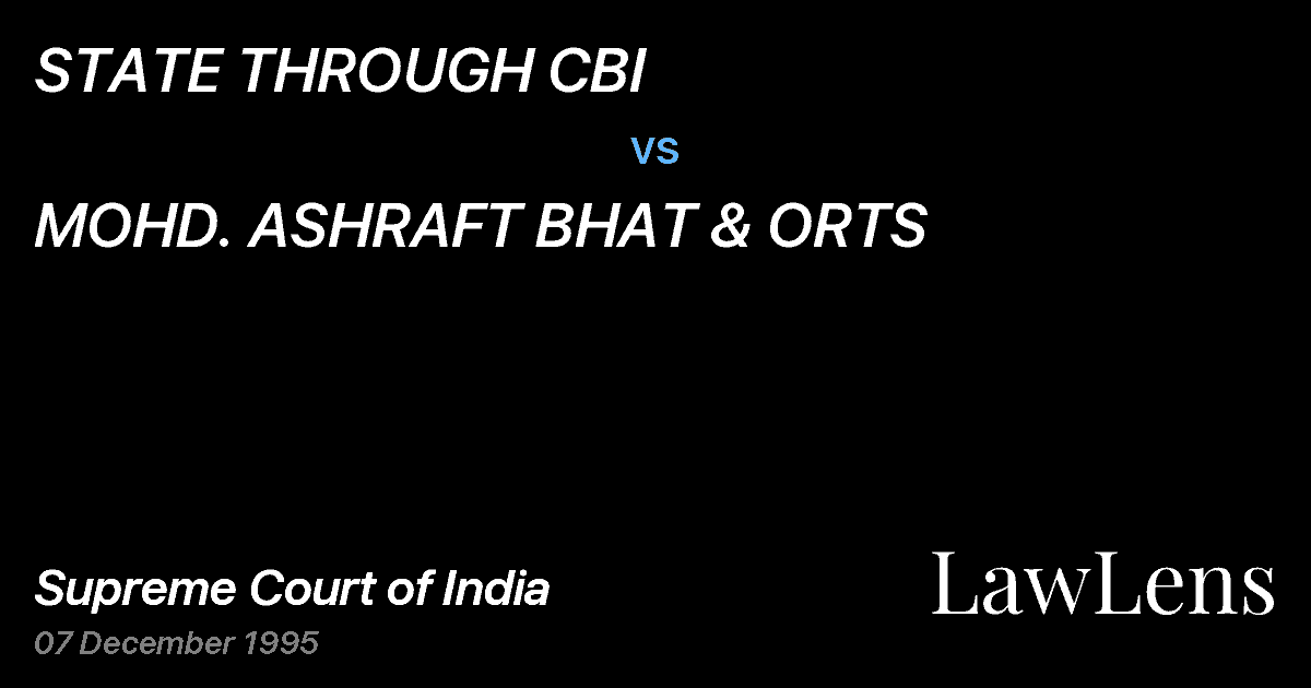 Preview image for STATE THROUGH CBI vs. MOHD. ASHRAFT BHAT & ORTS