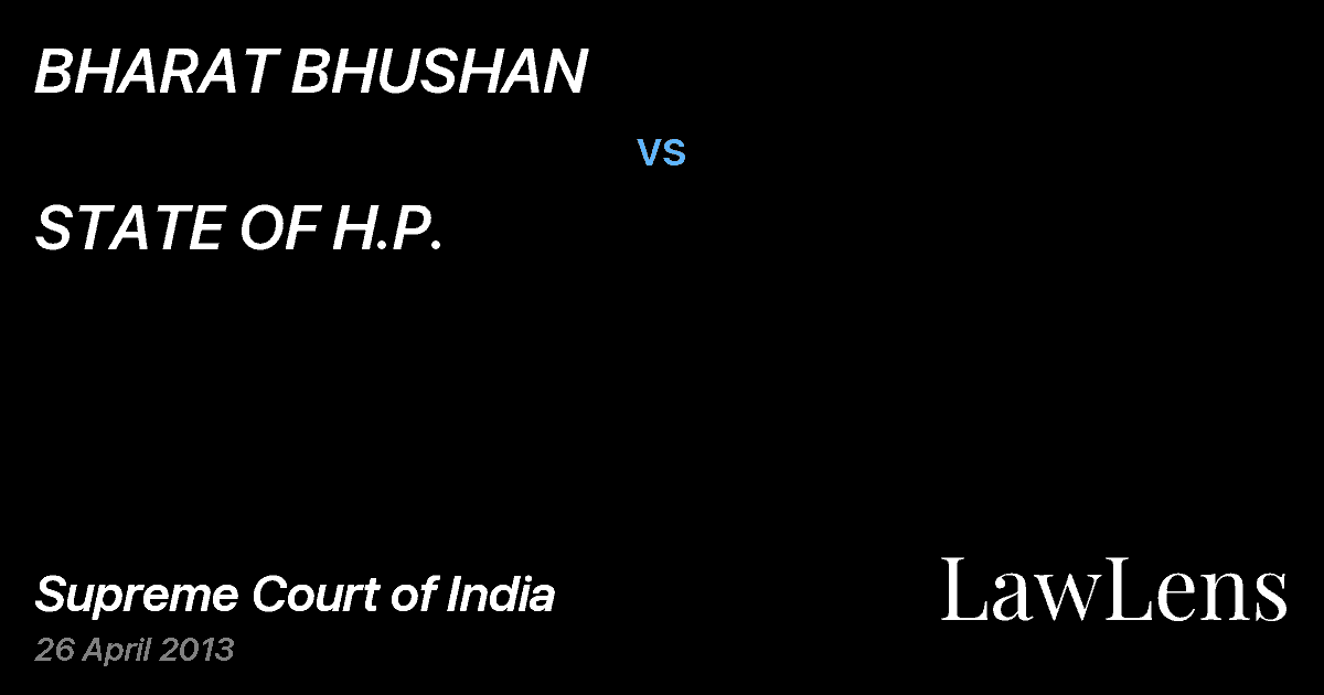 Preview image for BHARAT BHUSHAN vs. STATE OF H.P.