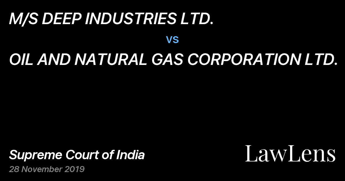 Preview image for M/S DEEP INDUSTRIES LTD. vs. OIL AND NATURAL GAS CORPORATION LTD.