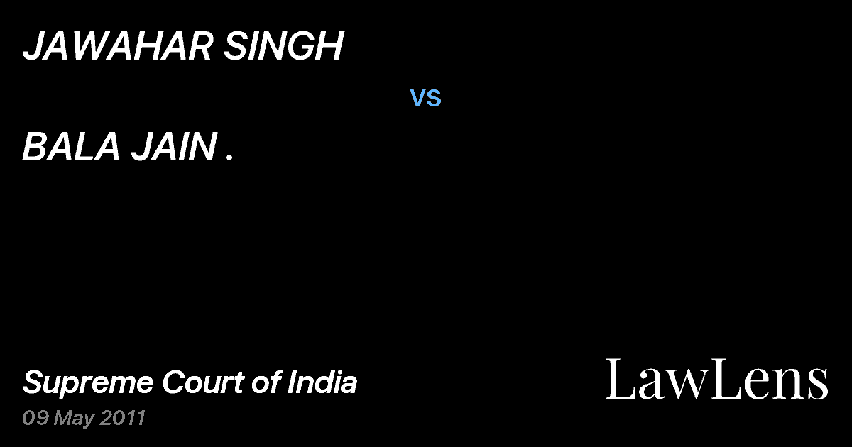Preview image for JAWAHAR SINGH vs. BALA JAIN .