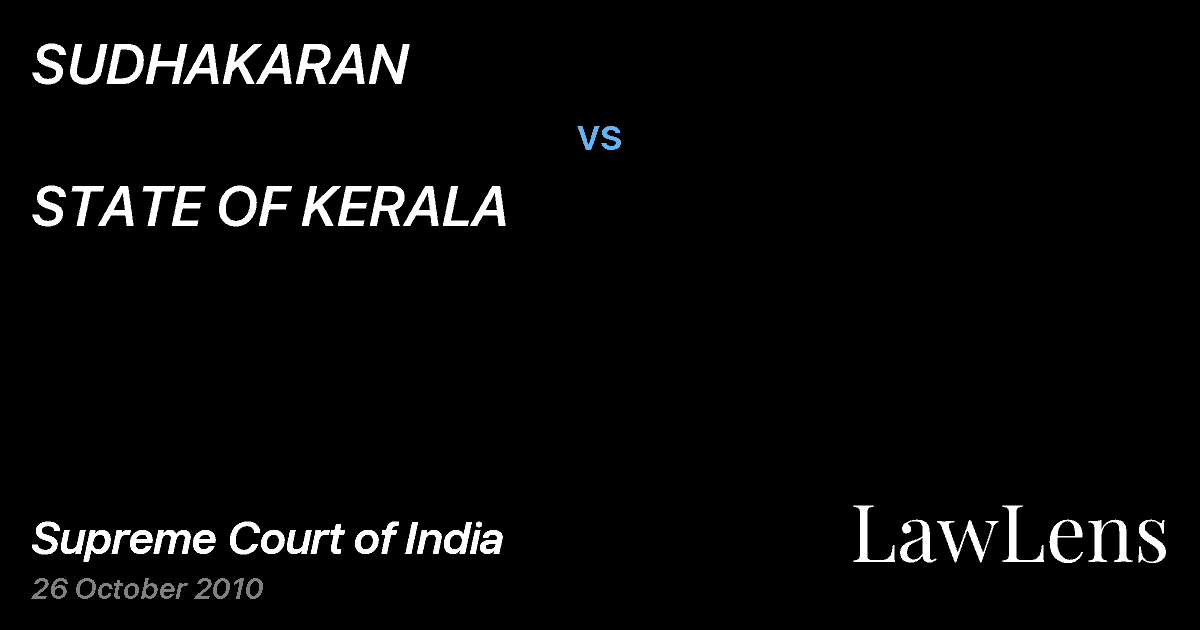 Preview image for SUDHAKARAN vs. STATE OF KERALA