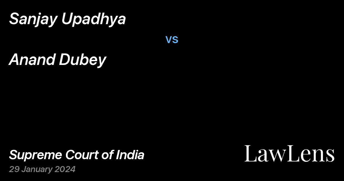 Preview image for Sanjay Upadhya vs. Anand Dubey