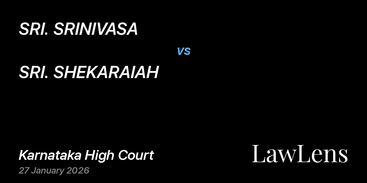 Preview image for SRI. SRINIVASA vs. SRI. SHEKARAIAH