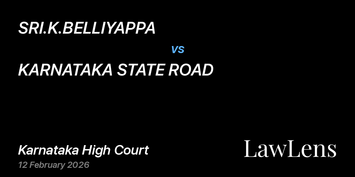 Preview image for SRI.K.BELLIYAPPA vs. KARNATAKA STATE ROAD
