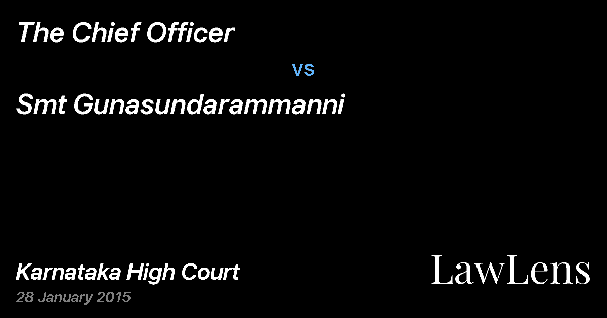 Preview image for The Chief Officer vs. Smt Gunasundarammanni
