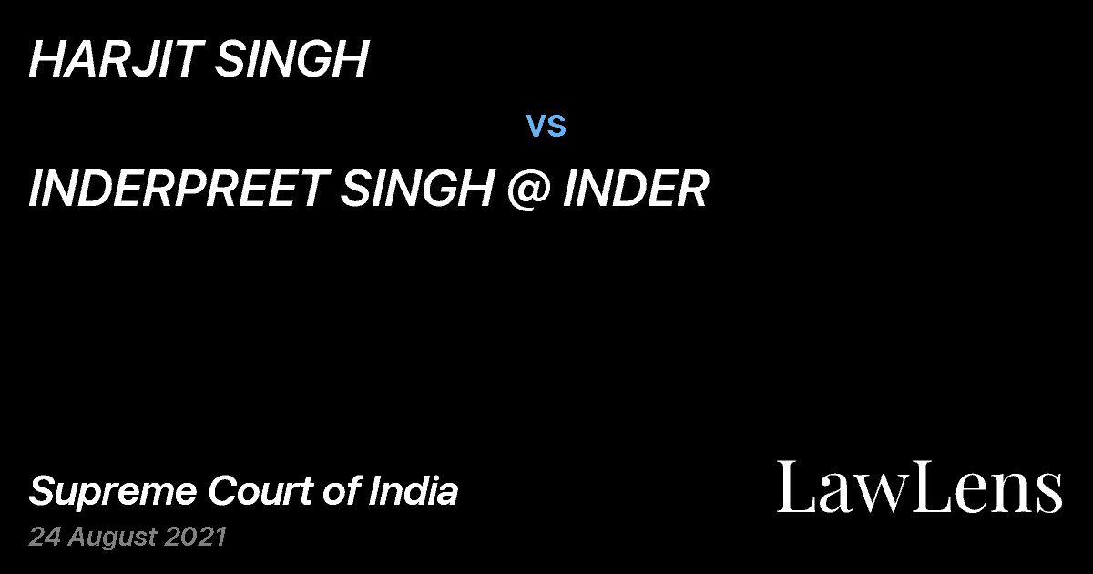 Preview image for HARJIT SINGH vs. INDERPREET SINGH @ INDER