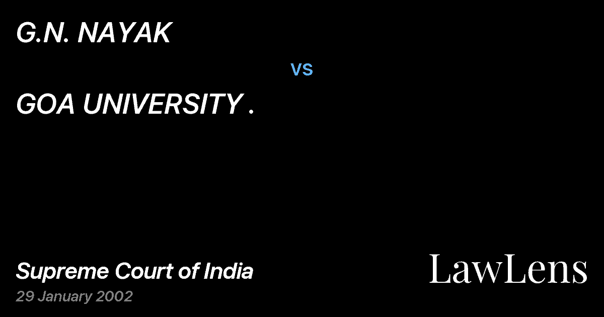 Preview image for G.N. NAYAK vs. GOA UNIVERSITY .