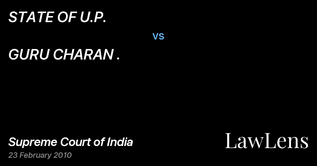 Preview image for STATE OF U.P. vs. GURU CHARAN .