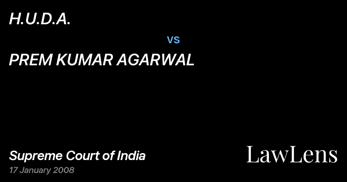 Preview image for H.U.D.A. vs. PREM KUMAR AGARWAL