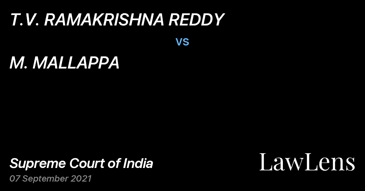 Preview image for T.V. RAMAKRISHNA REDDY vs. M. MALLAPPA