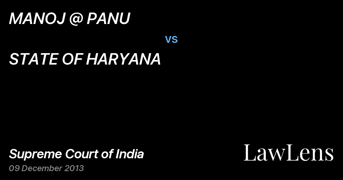 Preview image for MANOJ @ PANU vs. STATE OF HARYANA