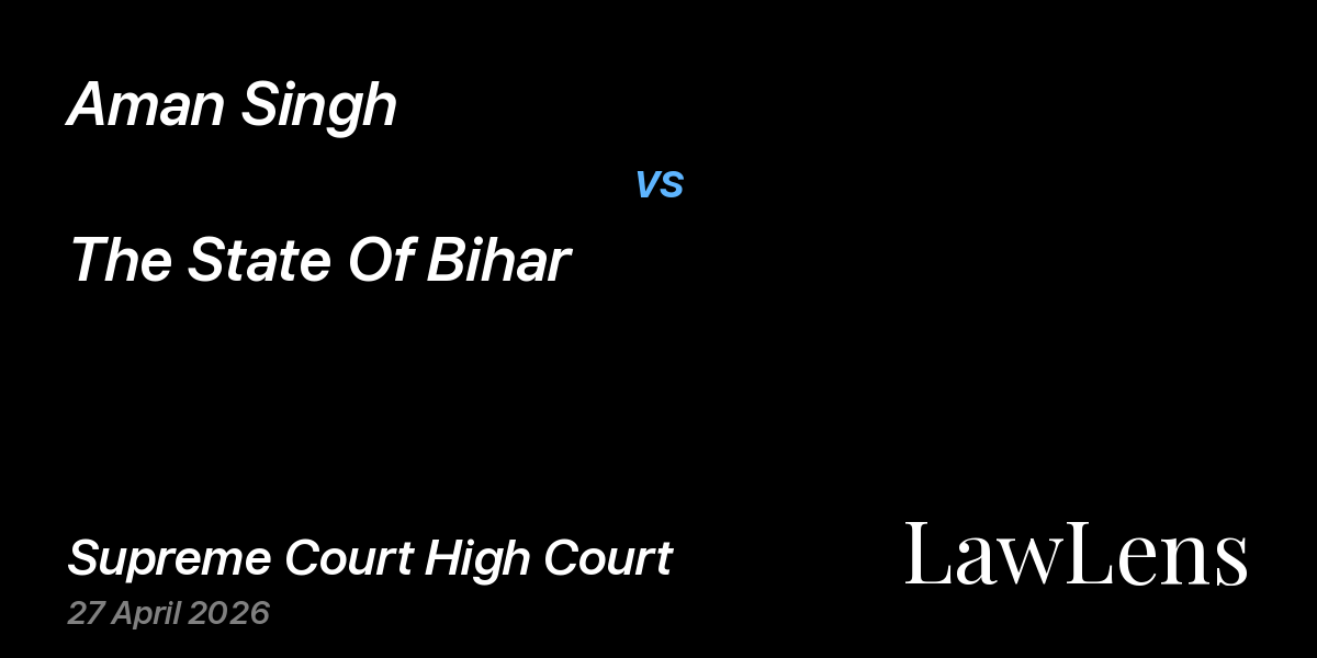 Preview image for Aman Singh vs. The State Of Bihar