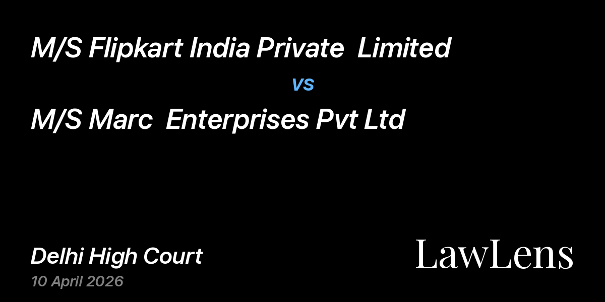 Preview image for M/S Flipkart India Private  Limited vs. M/S Marc  Enterprises Pvt Ltd