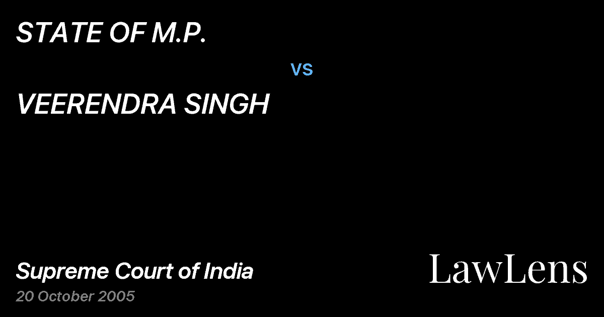 Preview image for STATE OF M.P. vs. VEERENDRA SINGH