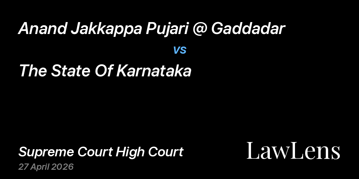 Preview image for Anand Jakkappa Pujari @ Gaddadar vs. The State Of Karnataka