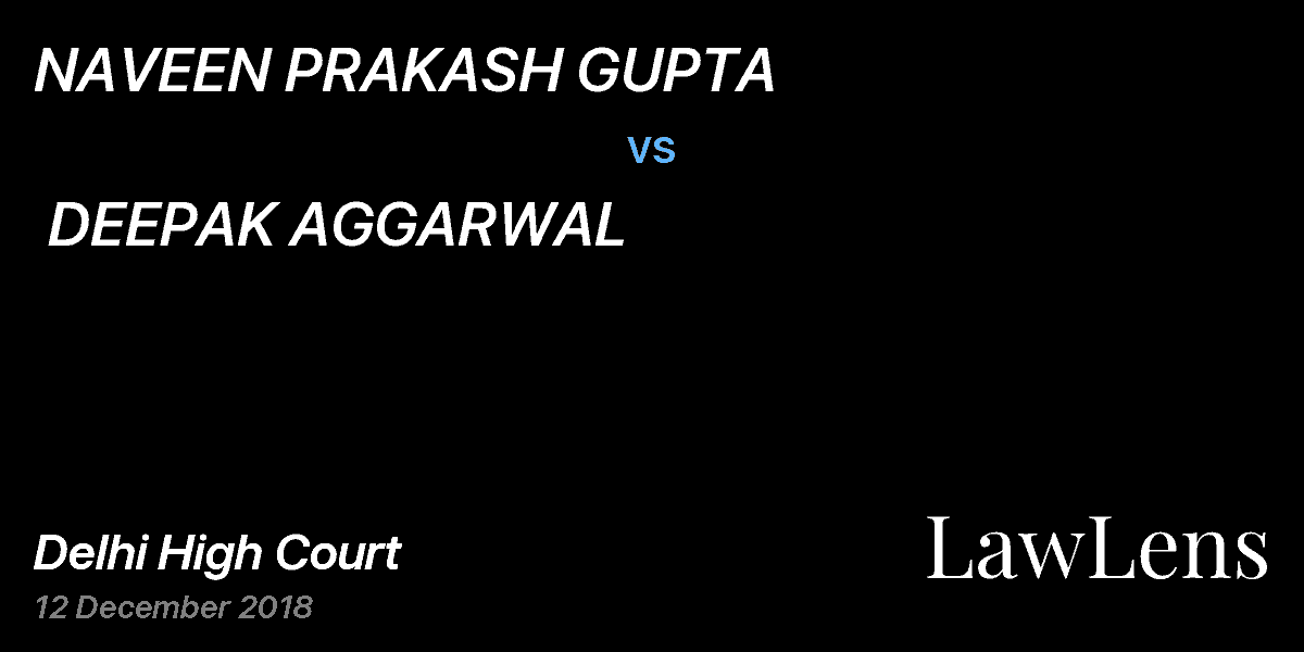 Preview image for NAVEEN PRAKASH GUPTA  vs.  DEEPAK AGGARWAL