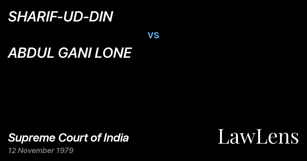 Preview image for SHARIF-UD-DIN vs. ABDUL GANI LONE
