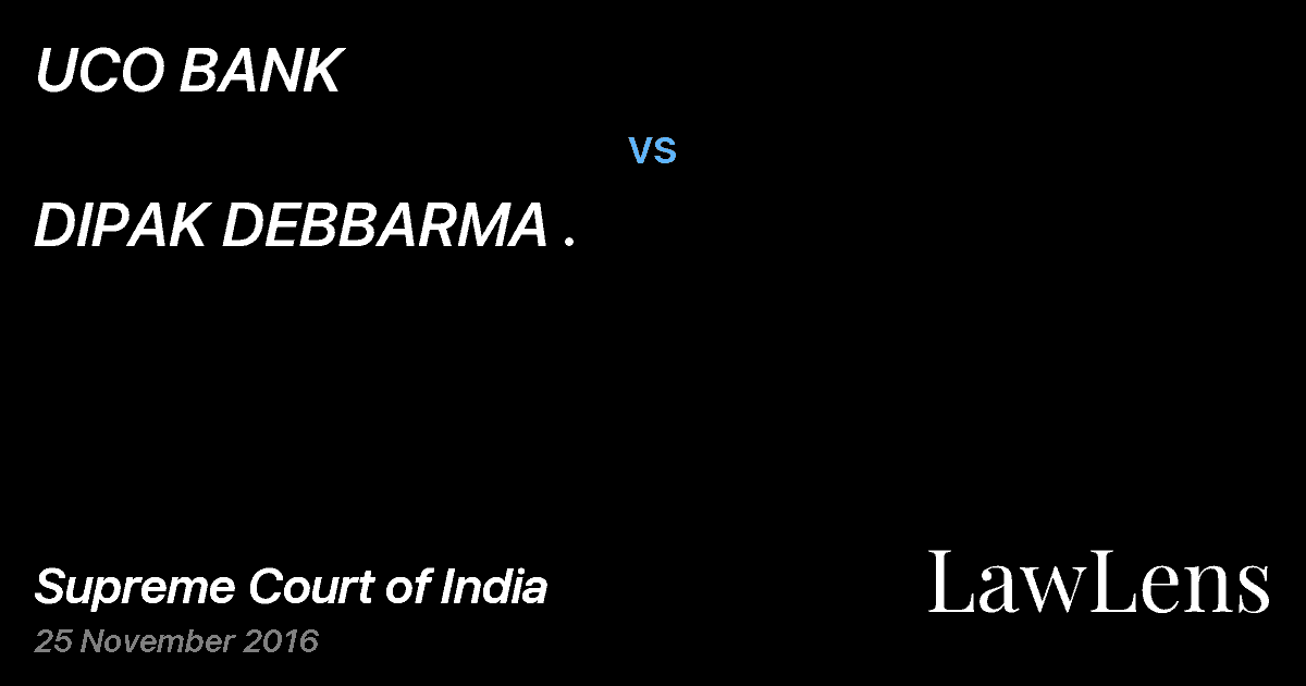 Preview image for UCO BANK vs. DIPAK DEBBARMA .