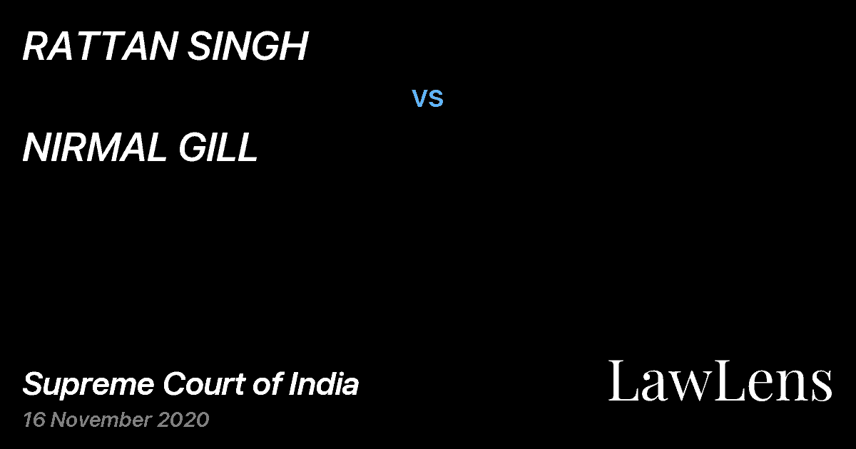 Preview image for RATTAN SINGH vs. NIRMAL GILL