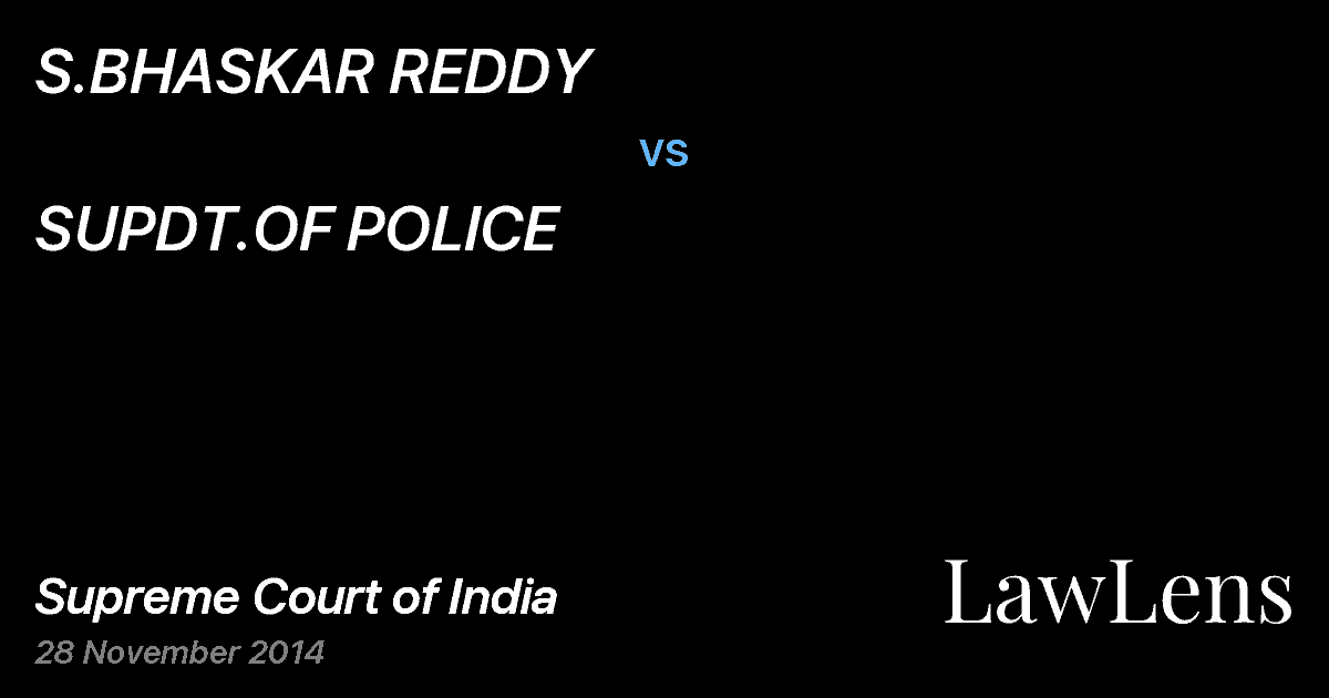 Preview image for S.BHASKAR REDDY vs. SUPDT.OF POLICE