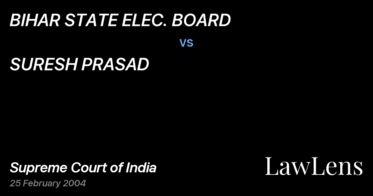 Preview image for BIHAR STATE ELEC. BOARD vs. SURESH PRASAD