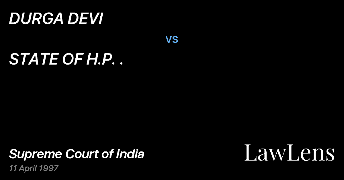 Preview image for DURGA DEVI vs. STATE OF H.P. .