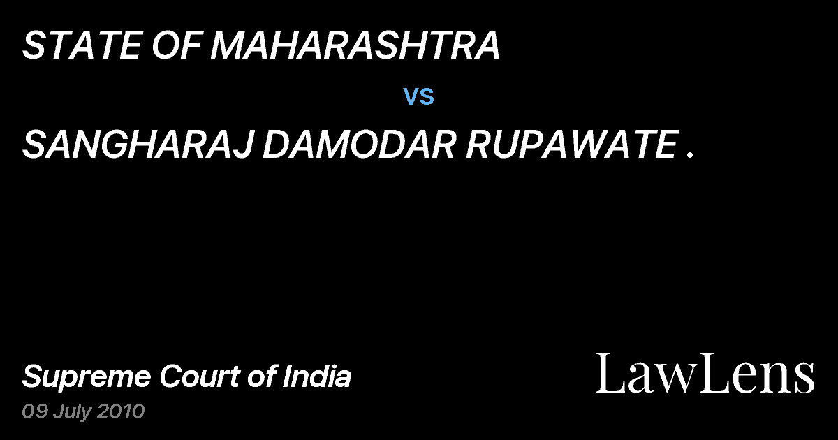Preview image for STATE OF MAHARASHTRA vs. SANGHARAJ DAMODAR RUPAWATE .