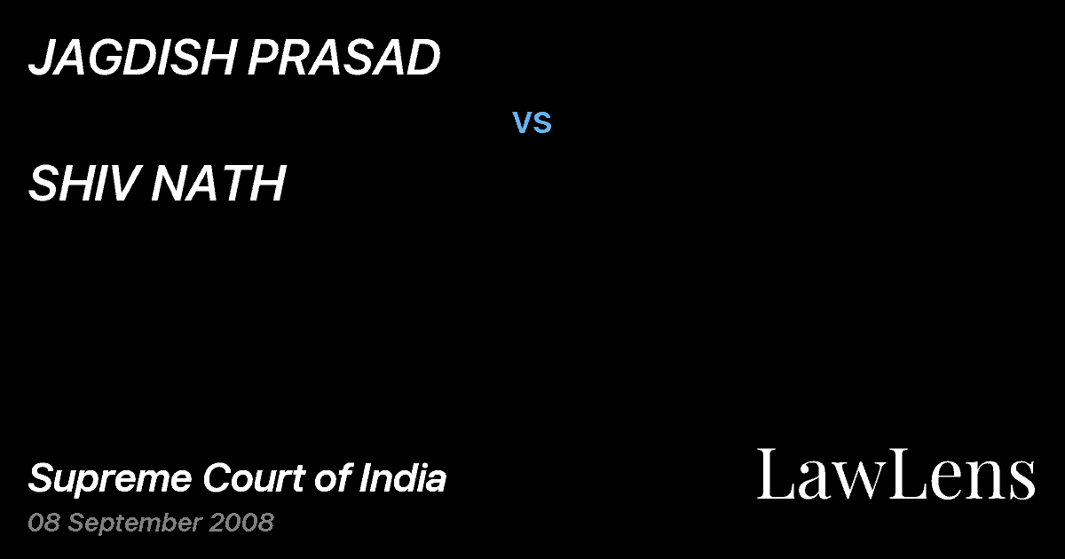 Preview image for JAGDISH PRASAD vs. SHIV NATH