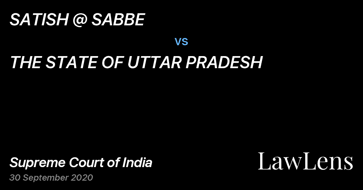 Preview image for SATISH @ SABBE vs. THE STATE OF UTTAR PRADESH