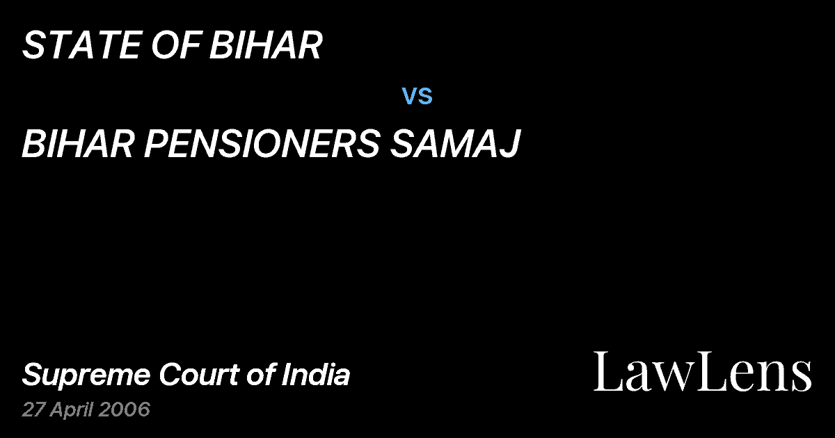Preview image for STATE OF BIHAR vs. BIHAR PENSIONERS SAMAJ