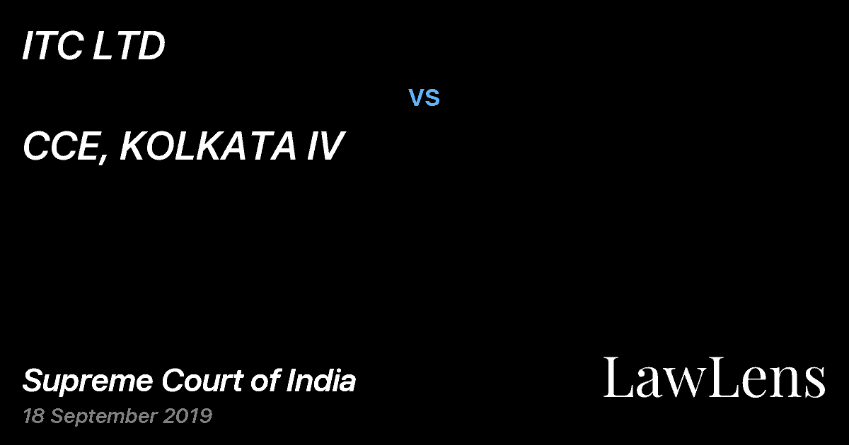 Preview image for ITC LTD vs. CCE, KOLKATA IV