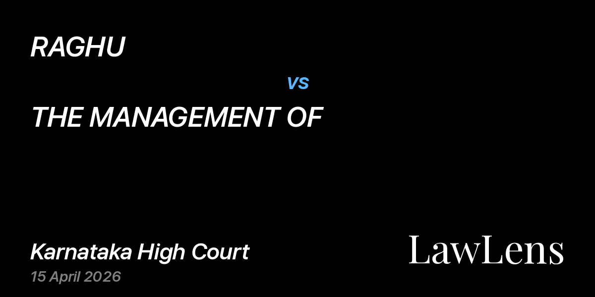 Preview image for RAGHU vs. THE MANAGEMENT OF