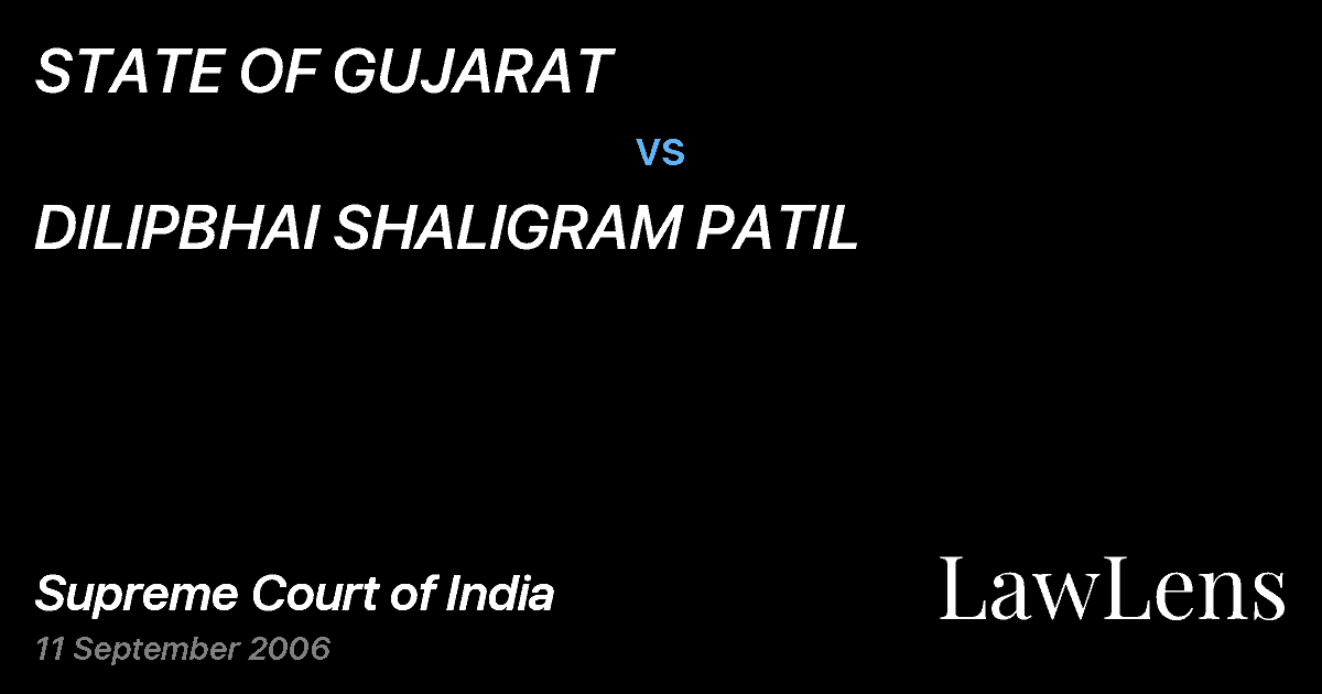 Preview image for STATE OF GUJARAT vs. DILIPBHAI SHALIGRAM PATIL