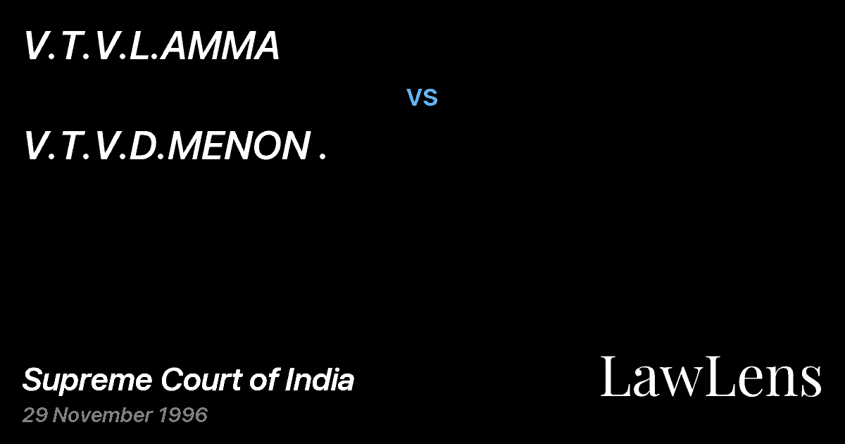 Preview image for V.T.V.L.AMMA vs. V.T.V.D.MENON .
