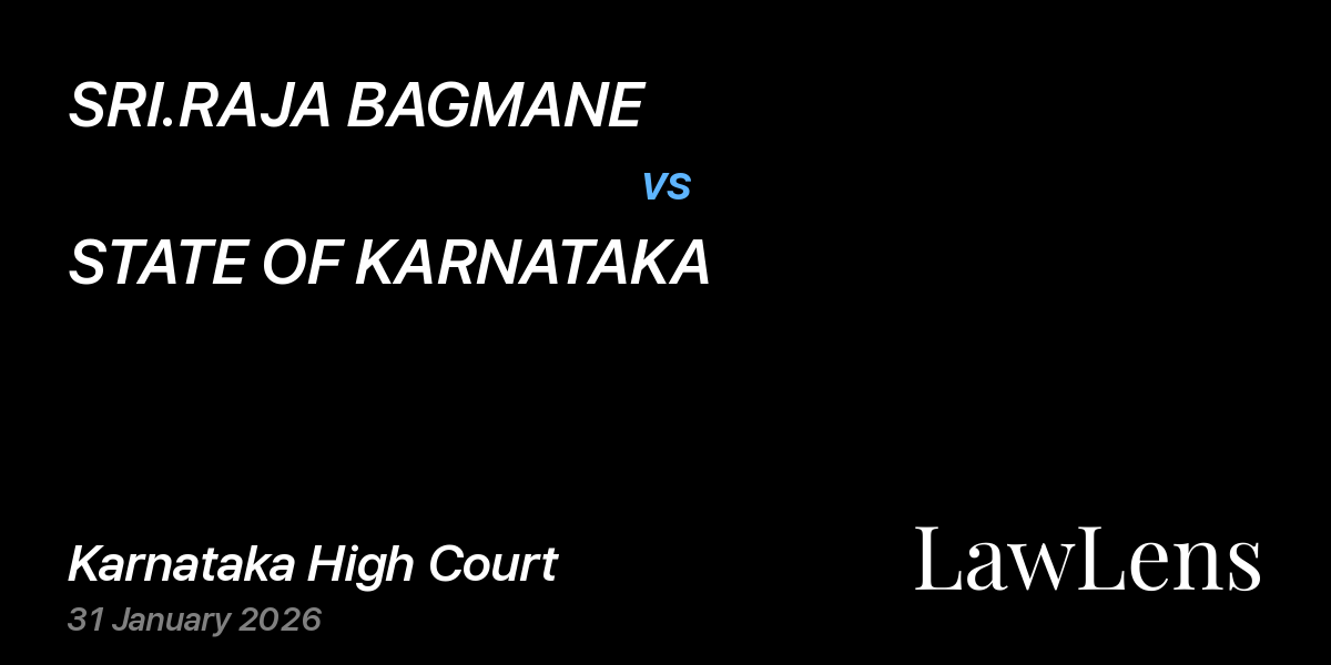 Preview image for SRI.RAJA BAGMANE vs. STATE OF KARNATAKA